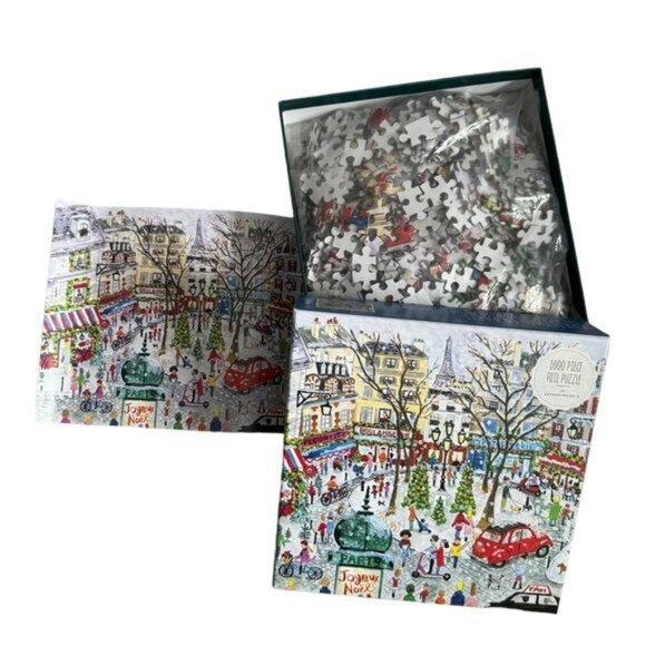 Michael Storrings Puzzles, Set of 2 1000pc each Paris & Christmas in Paris - Picture 4 of 5